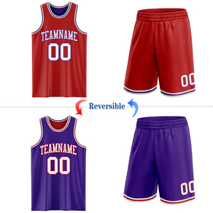 ชุดบาสเก็ตบอลแบบกลับด้านได้ พิมพ์ลายแบบซับลิเมชั่น ชุดทีมแบบกำหนดเอง - Product Image 2