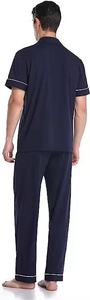 Vêtements de nuit en soie de luxe sur mesure, de haute qualité, pour hommes et femmes, manches courtes, ensemble haut et short en satin doux, 2 pièces - Product Image 6