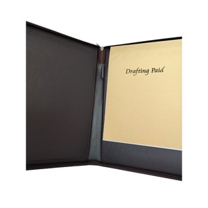 Manufacturer Office Genuine Leather Business Portfolio File Folder Padfolio Cards <b>Documents</b> Holder file Holder Custom Logo 2026 - Product Image 5