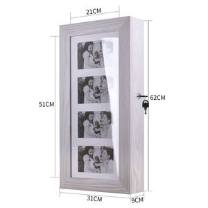 Armadietto Portagioie Salvaspazio con Specchio, Montabile a Parete/Porta, con Chiusura di Sicurezza - Spedizione Gratuita - Product Image 6
