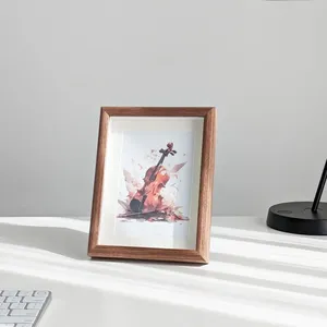 Handmade rustic <b>wooden</b> photo <b>frame</b> for family <b>pictures</b> stylishly designed for vintage living room decor and wall hanging - Product Image 3