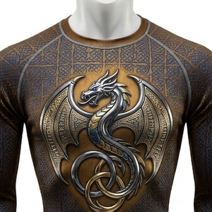 Fabricante Mayorista de Rashguards Unisex para MMA, BJJ y Grappling, Sublimados, Transpirables, Antibacterianos y de Secado Rápido, Manga Corta - Product Image 2