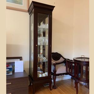 Traditional Antique Solid Mahogany Wood Single Door <b>Cabinet</b> with 3 Shelves Raised Panel Door for Hotel and Living Room <b>Storage</b> - Product Image 6