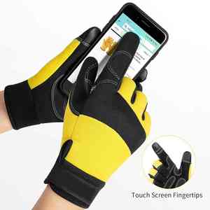 Guantes de Trabajo de Seguridad con Pantalla Táctil de Cuero PU para Conductores, Construcción, Mecánicos, Montaje y Trabajo Industrial, Protección de Manos, EPP - Product Image 2
