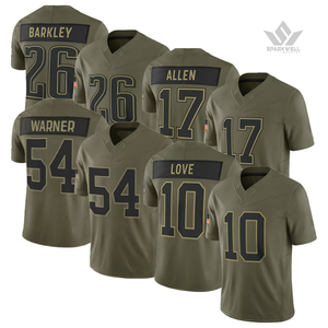 Maillot de football vert olive Barkley 26 pour homme, col en V, manches courtes, en polyester anti-humidité, avec impression des numéros d'équipe - Product Image 4