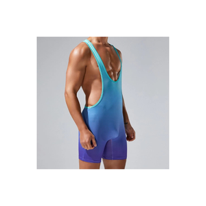 Camiseta Deportiva de Gimnasio para Hombre, con Cuello en V, Transpirable, de Spandex y Poliéster, con Diseño Hueco y Degradado de Color - Product Image 2