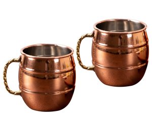 Classic Copper Moscow Mule <b>Mugs</b> With Smooth Finish Perfect For Cold Beverages In Kitchen Bar And Dining Spaces - Product Image 4
