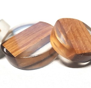 Pomos de Puerta de Resina y Madera Hechos a Mano, Acabado Brillante, Removibles, Duraderos, Diseño Costero para Gabinetes, Cajones, Salas de Estar, Artesanía Natural - Product Image 1