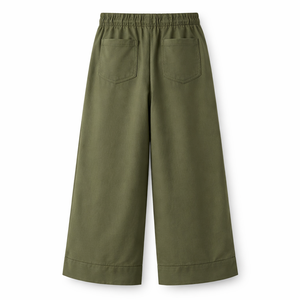 Wholesale Premium <b>Summer</b> Wide Leg Ankle-Length 100% Cotton Breathable Quick Dry Eco-Friendly <b>Pants</b> <b>Women</b> Factory Direct OEM - Product Image 2