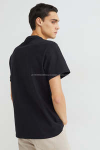 T-shirt de luxe de marque pour homme, coupe ample, 100 % coton, grande taille, noir, vente en gros - Product Image 3