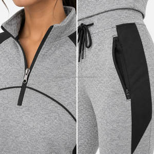Conjunto Deportivo de Mujer con Cremallera Media, Chándal para Correr, Ropa Deportiva Premium, OEM ODM, Ropa de Marca Privada al por Mayor - Product Image 4