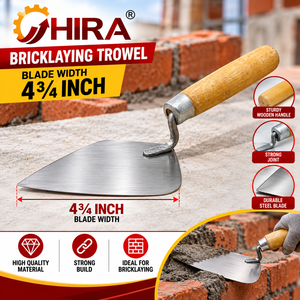 Truelles de maçonnerie HIRA 39401 avec manche en bois - Product Image 2