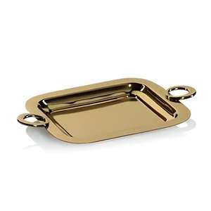 Plateau de service long en laiton fait main classique avec finition dorée élégante pour une utilisation haut de gamme dans les hôtels et la décoration intérieure, décoration pour hôtels et restaurants - Product Image 3