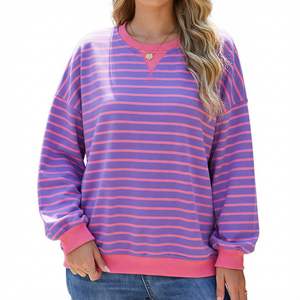 เสื้อสเวตเชิ้ตคอเต่าแบบกลับด้านได้ รุ่นหนาพิเศษสำหรับฤดูใบไม้ร่วง ทรงโอเวอร์ไซส์ เป็นมิตรกับสิ่งแวดล้อม แห้งเร็ว สำหรับผู้หญิง พร้อมปักโลโก้ตามสั่ง - Product Image 1