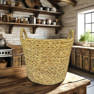 Handwoven Water Hyacinth Utility <b>Basket</b> – Sustainable & Stylish - Product Image 6