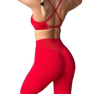 ขายส่งเลกกิ้งออกกำลังกายไร้ตะเข็บสำหรับผู้หญิง รับผลิตแบบ OEM ODM กางเกงโยคะเอวสูง ผ้าสแปนเด็กซ์ ชุดออกกำลังกาย ผู้ผลิต - Product Image 5