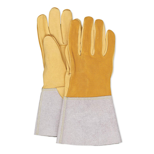 New Latest Design Cow Hide Leather Hand Protection TIG Welding <b>Gloves</b> Heavy Duty Heat Resistant Safety Welder Work <b>Gloves</b> - Product Image 1