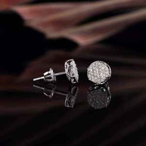 Pendientes de Diamante Moissanite con Corte Brillante Redondo, Plata de Ley 925, Joyería Fina para Compromiso, Boda, Regalo para Pareja - Product Image 1