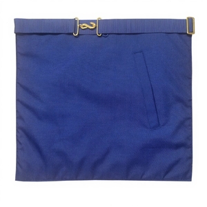 Delantal de Gran Capítulo del Arco Real, Regalia Masónica, con dos borlas y emblema bordado a mano con trabajo de filigrana de oro, para Asistente Secretario - Product Image 4