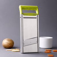 Slanke roestvrijstalen mandoline groentesnijder multifunctionele handmatige voedselrasp met superscherp mes, makkelijk schoon te maken, slank gereedschap
