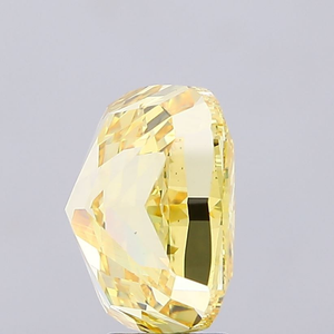 Pierre précieuse non montée pour bijoux fins, diamant de laboratoire de haute qualité, jaune vif fantaisie, taille coussin, excellente coupe, certifié IGI, type CVD. - Product Image 5
