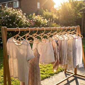 Cintres en rotin naturel écologiques en gros, taille personnalisée, sûrs pour bébés, pour intérieur et extérieur, pour la vente au détail et les crèches - Product Image 3