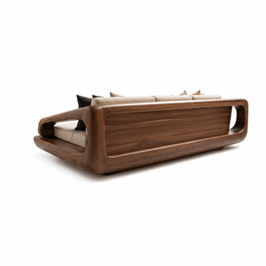 Sofá Cama de Madera de Teca Sólida de Lujo, Muebles Modernos para Salón, Villa, Hotel, Resort - Product Image 4