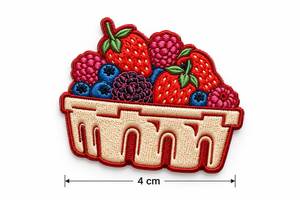 Parche Termoadhesivo Personalizado con Letras Bordadas Estilo Pizarra, Aplique de Tarta de Frutas, Accesorio de Costura para Ropa - Product Image 6