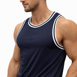 Camiseta sin Mangas para Hombre, Estilo Moderno 2026, Corte Ajustado, Color Azul Sólido, Ideal para Entrenamientos en el Gimnasio y Ropa Deportiva Casual de Verano - Product Image 4