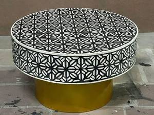 Table basse de luxe en os incrusté - Product Image 4