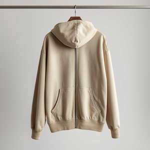 Sudadera con capucha y cremallera de 500 GSM, de algodón grueso y forro polar, con personalización OEM y ODM. - Product Image 6