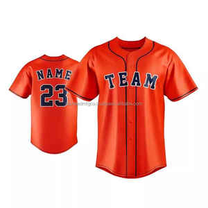 Kits de uniformes de béisbol de sublimación deportiva de alta calidad hechos en poliéster Conjuntos de uniformes de softbol para adultos con nombre de Jersey personalizado - Product Image 2