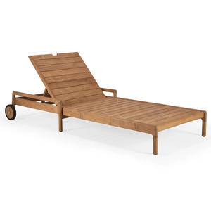 Tumbona de lujo para exteriores hecha de madera de teca maciza y con cojín resistente al sol para hoteles, resorts, villas, clubes de playa y mobiliario. - Product Image 4