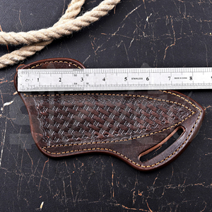 OEM Handmade Cross Draw Leather Knife Sheath Right Hand Pancake Belt Knife Holster Genuine Cowhide Bull Cutter Sheath Ideal Gift - Product Image 6