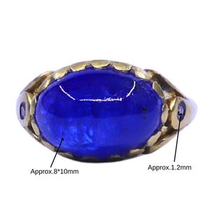 Wedding Wear 925 Sterling Silver Gold Plated Jewelry Tanzanite Gemstone Women Wear Classic <b>Ring</b> - Product Image 2