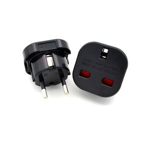Adaptador de enchufe de viaje certificado CE para Reino Unido UE, 3 pines cuadrados, 2 pines, inserto de enchufe, convertidor de potencia de viaje, corriente nominal 10A, Material ABS Islandia - Product Image 4