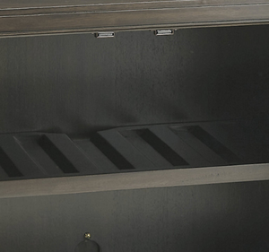 Buffet bas moderne en bois de mahogany massif avec prise électrique intégrée, meuble de rangement contemporain et minimaliste pour salon - Product Image 4