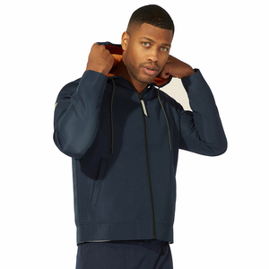 Sudadera con capucha de forro polar ligero para hombre, con cremallera completa, de algodón, con estampado digital y diseño de cuentas, en oferta. - Product Image 1