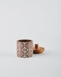 Boîte de rangement cylindrique classique en bambou indien faite à la main pour sel et sucre, empilable, vente en gros - Product Image 3