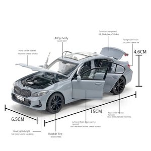 รถโมเดลสะสม BMW M3210 พรีเมียม ผลิตจากโลหะ ดีไซน์ภายในอย่างละเอียด ขนาด 1:32 พร้อมระบบแรงเสียดทาน - Product Image 3