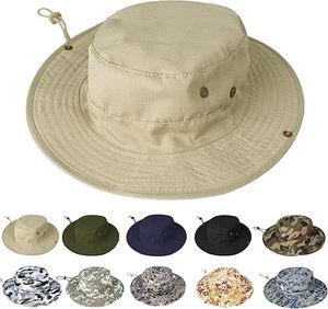 Camouflage <b>Bucket</b> <b>Hat</b> Adjustable Brim Outdoor Sun Protection <b>Hat</b> for Men <b>Women</b> Polyester Canvas Style Casual Spring Summer Wear - Product Image 6