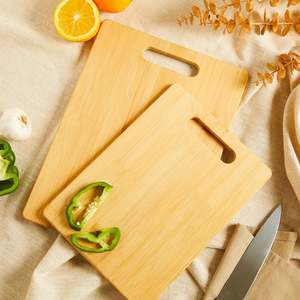 Tabla de cortar de bambú con mango, tabla de cortar de madera para preparar y servir alimentos en la cocina - Product Image 5