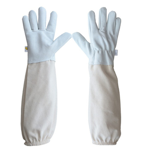 Meilleurs gants de sécurité ventilés et protecteurs pour l'apiculture, en cuir de chèvre antidérapant avec revers en toile - Sunny - Product Image 1