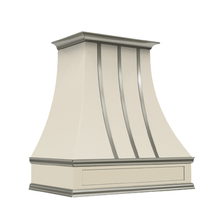 <b>Wall</b> Mounted Range Hood Cream With Gold Trim <b>Vented</b> Kitchen Chimney Household Use <b>Wall</b> mounted range hood Household kitchen hood - Product Image 2