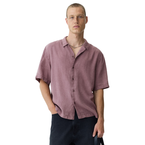 Chemise décontractée en mélange de lin, coupe ample, respirante, boutonnée, pour les vacances d'été, légère et confortable, vente en gros personnalisée - Product Image 2