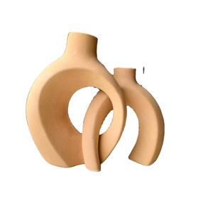 Vase de table portable AG Elements, fait main, écologique, sans plomb, en céramique, forme irrégulière contemporaine, finition mate, durable - Product Image 1