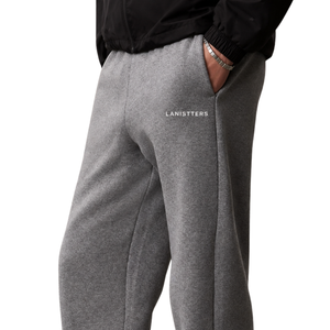 Pantalon de jogging en molleton pour homme, coupe droite, taille élastique, décontracté, avec poches latérales, chevilles resserrées, confortable pour le quotidien - Product Image 3