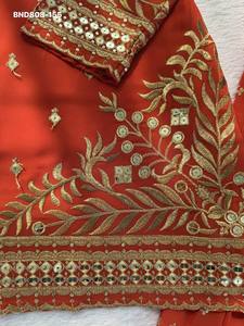 Hermoso conjunto de Sharara-Kurta y Dupatta de georgette sintética pesada con bordado de hilo y lentejuelas de 9 mm, proveedor de Surat Ethnic Wear - Product Image 3