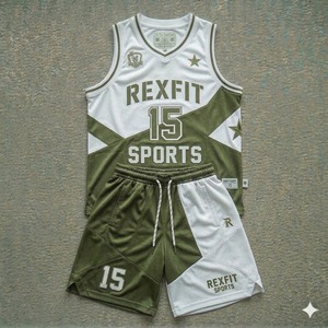 REXFIT SPORTS Jersey Shorts Set <b>Athletic</b> Football OEM Uniform Set Custom Sleeveless Jersey Shorts Sublimation Sports Uniform - Product Image 4
