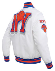 Vestes en tricot brodées personnalisées en satin blanc pour adultes unisexes, vestes de varsity personnalisées, vestes décontractées pour hommes, hiver - Product Image 3